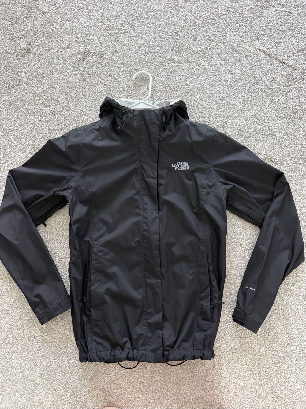 The North Face Black Hooded Rain Shell